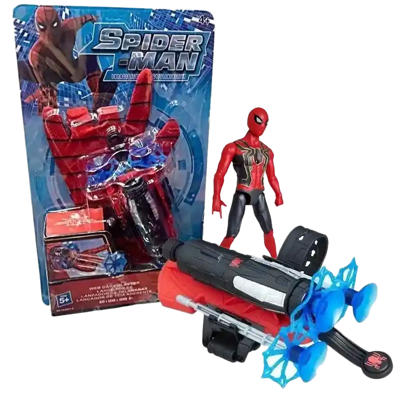 Guante Spiderman Lanza Dardos + Muñeco Niños Disfraz Oferta