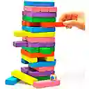 Jenga Yenga Torre Madera 48pc Colores Juguete Mesa Mediano