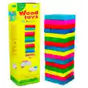 Jenga Yenga Torre Madera 48pc Colores Juguete Mesa Mediano