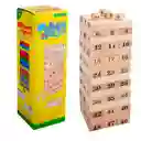 Jenga Yenga Torre Madera 48pc Colores Juguete Mesa Mediano