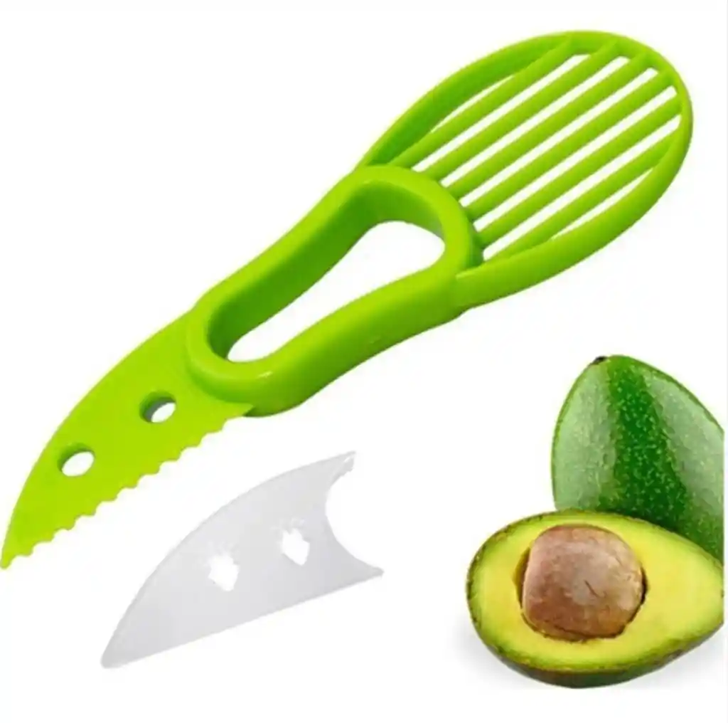 Cuchillo Rebanador Cortador Aguacate 2 En 1 Tajadas Uniforme