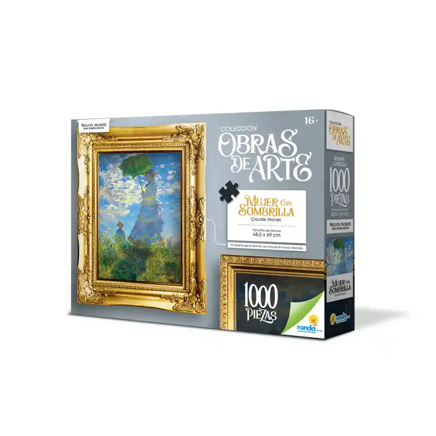 Rompecabezas De 1000 Piezas Mujer Con Sombrilla De Claude Monet Colección Obras De Arte