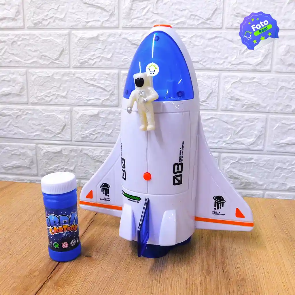 Máquina De Burbujas Cohete Espacial Burbujero Astronauta Fh102