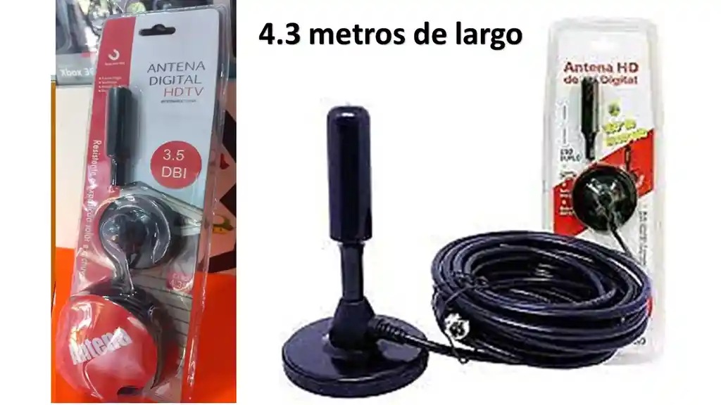 Antena Tdt 4.3 Metros De Largo Con Magnetismo