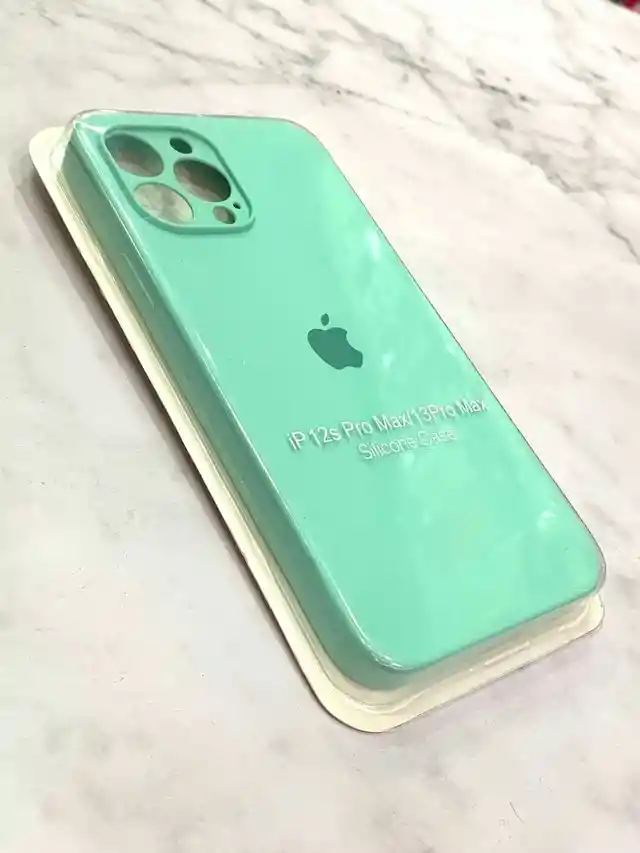 Estuche Silicone Case Iphone 12 Pro Max Verde Menta