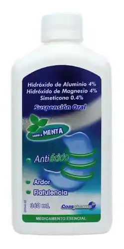  Hidroxido De Aluminio 4% + Hidroxido De Magnesio 4% + Simeticona 0.4%| | 360 Ml | Suspension | Oral | Coaspharma  