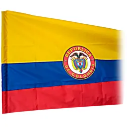Bandera Colombia Nacional 1mtr X1.5mt Exterior Grande ( Con Escudo)