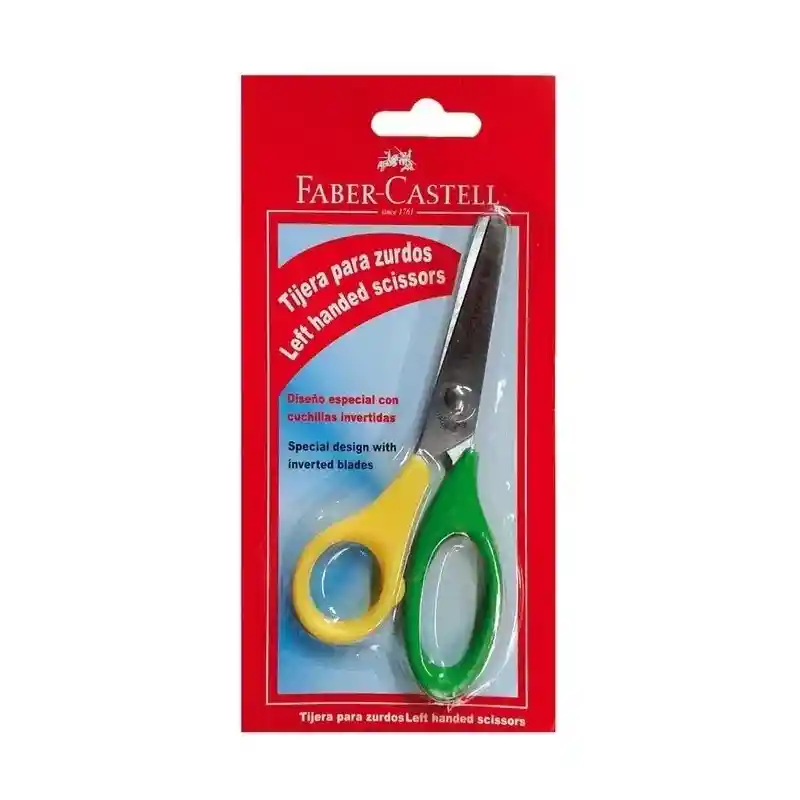 Tijeras Escolar Para Zurdos Punta Roma Faber Castell