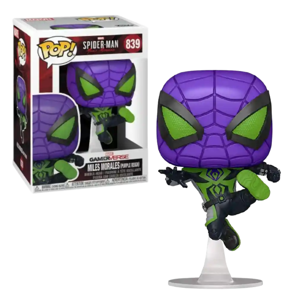 Funko Pop Miles Morales Purple Reign Spiderman 839