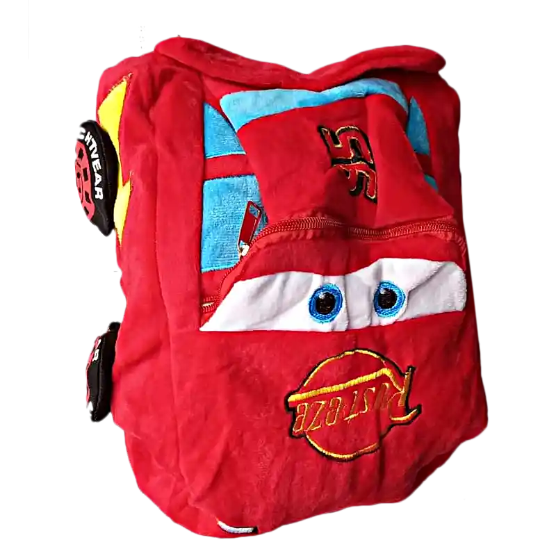 Morral Cars Peluche Rayo Mcqueen Maleta Niños Escolar