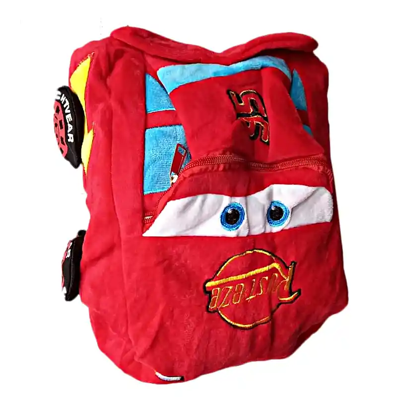 Morral Cars Peluche Rayo Mcqueen Maleta Niños Escolar