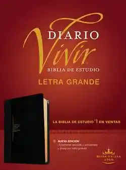 Biblia De Estudio Diario Vivir Rvr60 Letra Grande Sentipiel Negro-onice