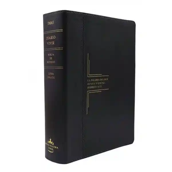 Biblia De Estudio Diario Vivir Rvr60 Letra Grande Sentipiel Negro-onice