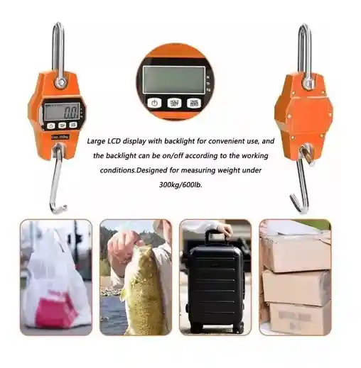 Báscula Digital Portátil Mano Mini Lcd Digital Hasta 300 Kg
