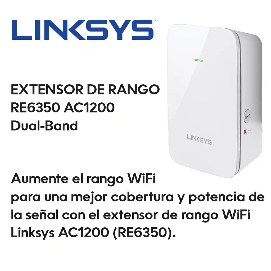 Extensor Rango Wifi Repetidor Dualband Linksys Re6350 2-pack