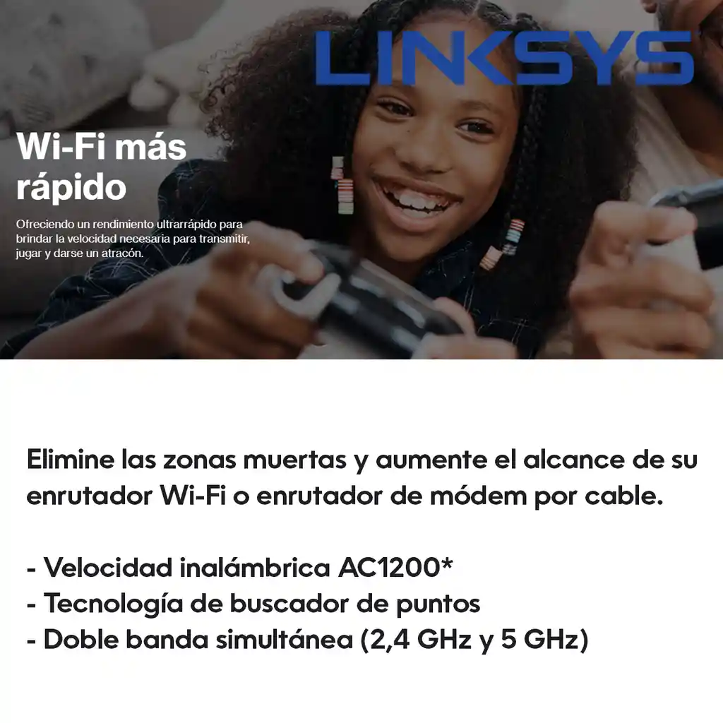 Extensor Rango Wifi Repetidor Dualband Linksys Re6350 2-pack