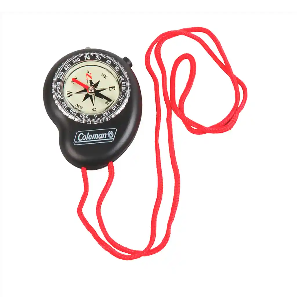 Brújula Coleman Camping Pezca Retroiluminación Led Bolsillo Negro