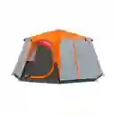 Carpa Coleman Tienda De Campaña Octagon 8 Personas Gris Naranja