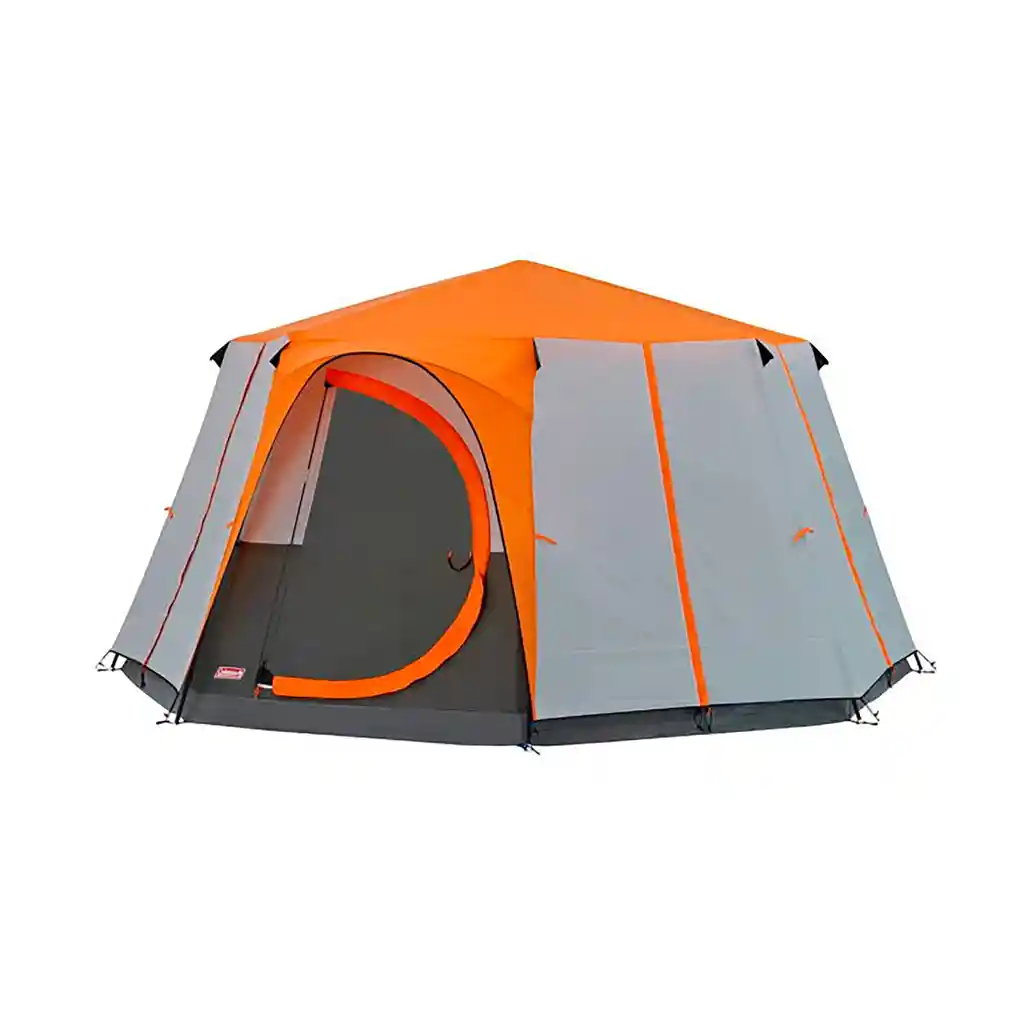Carpa Coleman Tienda De Campaña Octagon 8 Personas Gris Naranja