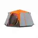 Carpa Coleman Tienda De Campaña Octagon 8 Personas Gris Naranja