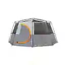 Carpa Coleman Tienda De Campaña Octagon 8 Personas Gris Naranja