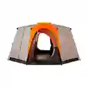 Carpa Coleman Tienda De Campaña Octagon 8 Personas Gris Naranja