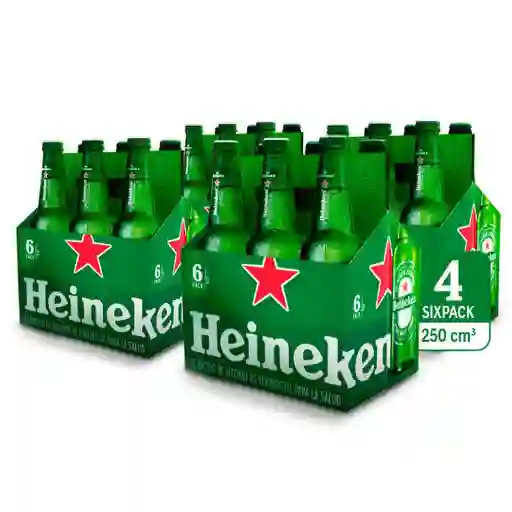 24 Pack Cerveza Heineken Botella 250 Ml