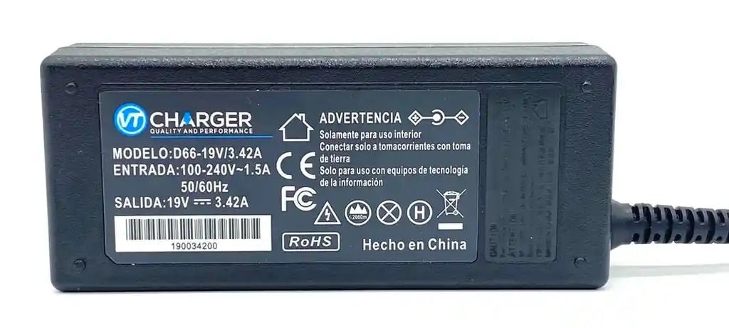 Ac06 Cargador Acer 19v 3.42a 65w Vt-charger Mini