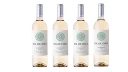 Combo X4 Vino Blanco Sol De Chile Sauvignon Blanc 750 Ml
