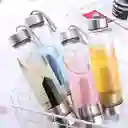 Botella De Agua Con Cuarzo Termo De Cristal Natural