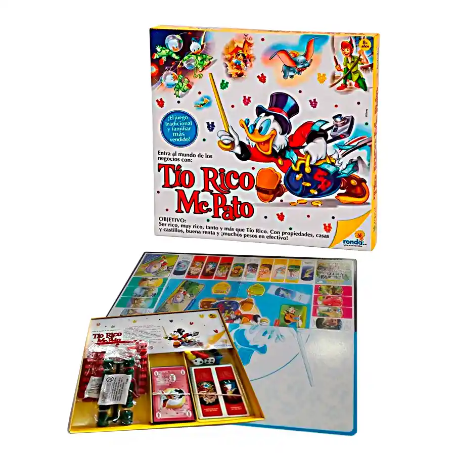Juego Tio Rico Mc Pato Mesa Pequeño Ronda Tablero 51002