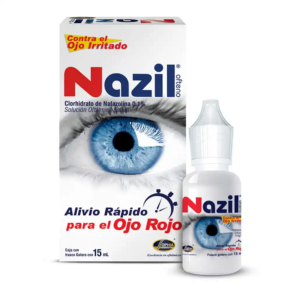 Nazil | Nafazolina | 15 Ml | Gotas Oftalmico | Sophia