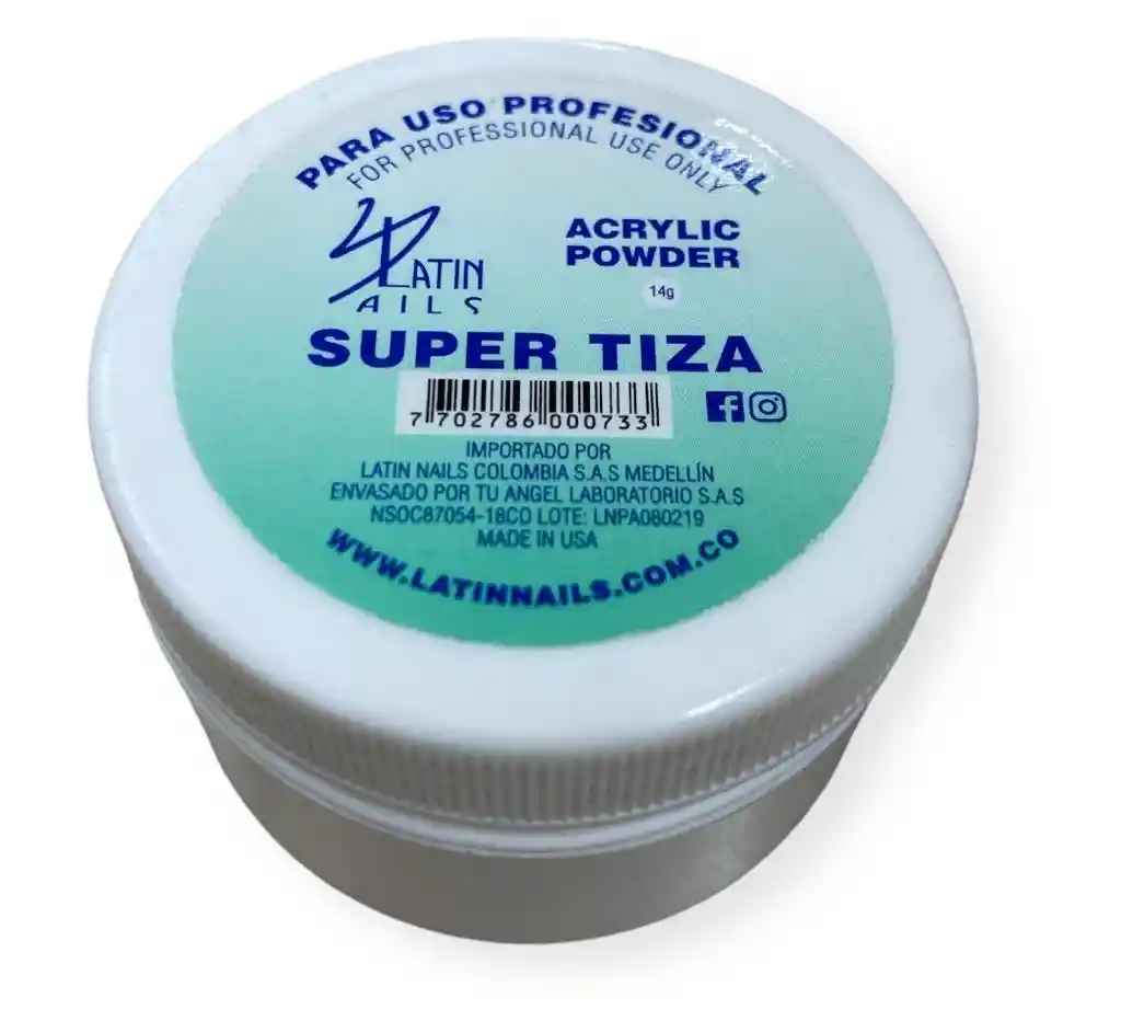 Polvo Acrílico Super Tiza Latin Nails X 14g