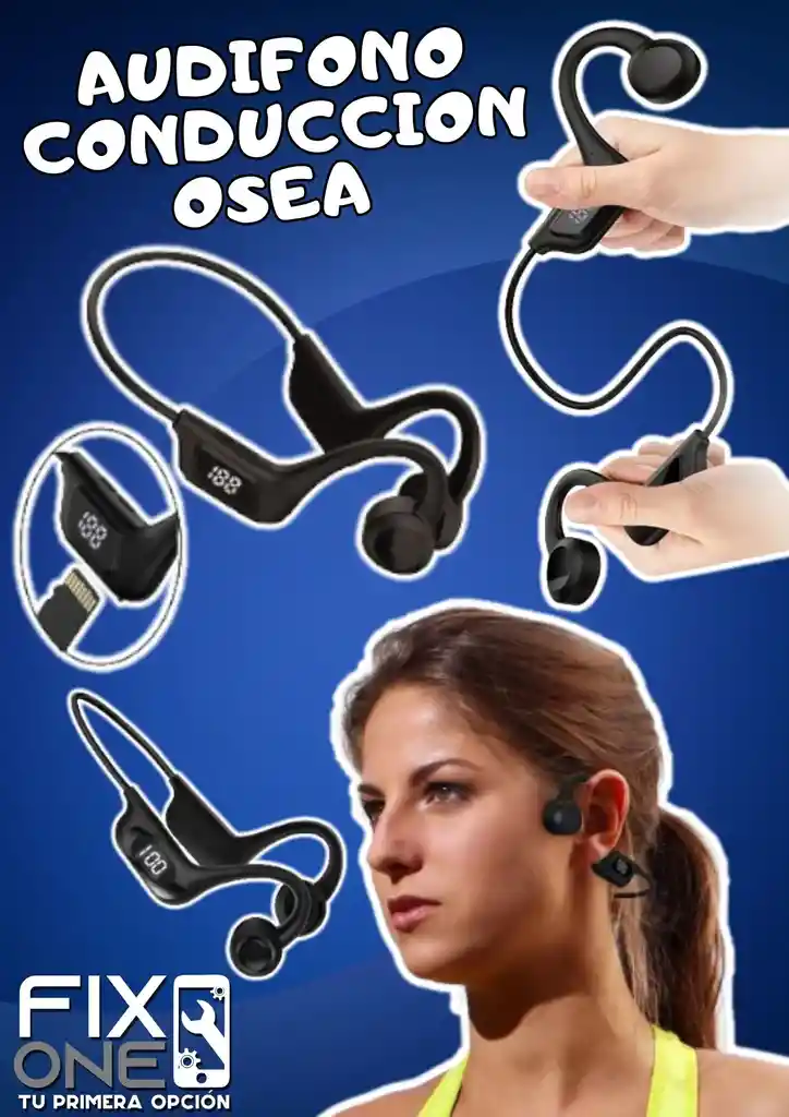 Audifono Conduccion Osea Bluetooth