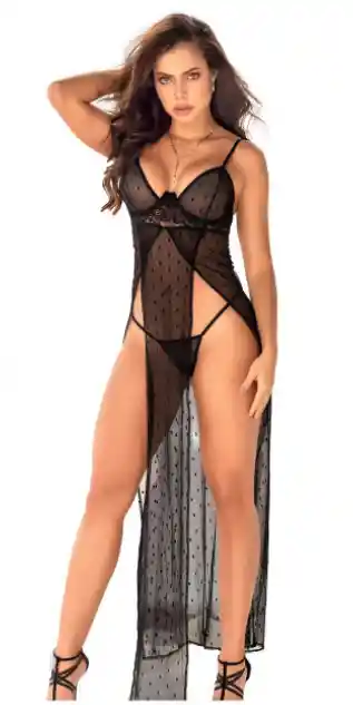 Long Nightgown Negro Ml