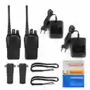 Kit De 2 Radios De Comunicación Walkie Talkie Con Manos Libres Baofeng Bf-888s