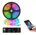 Cinta Led Bluetooth 5 Metros App Multicolor Rgb Luz Led + Control + Adaptador Luces Adhesiva