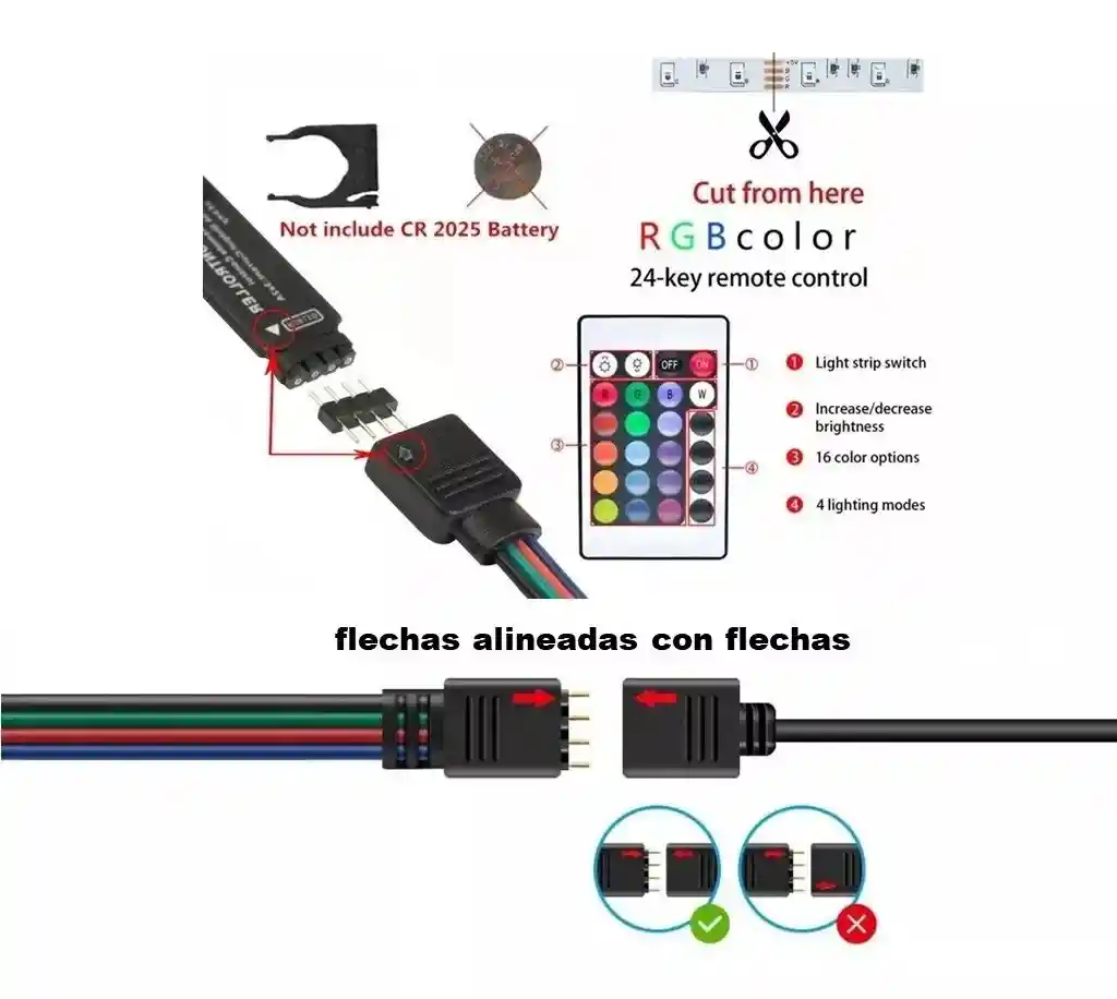 Cinta Led Bluetooth 5 Metros App Multicolor Rgb Luz Led + Control + Adaptador Luces Adhesiva