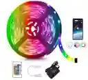 Cinta Led Bluetooth 5 Metros App Multicolor Rgb Luz Led + Control + Adaptador Luces Adhesiva