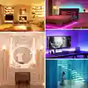Cinta Led Bluetooth 5 Metros App Multicolor Rgb Luz Led + Control + Adaptador Luces Adhesiva