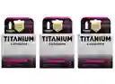 *3 Condones Preservativos Titanium Multiorgasmos Cajas X 3 Unidades