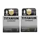 *2 Condones Preservativos Titanium Retardante 2 Cajas X 3 Unidades