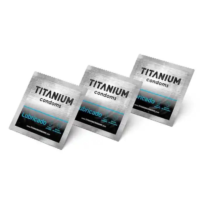 *2 Condones Preservativos Titanium Lubricado 2 Cajas X 3 Unidades