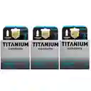 *3 Condones Preservativos Titanium Lubricado Cajas X 3 Unidades