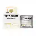 *3 Condones Preservativos Titanium Ultra Delgado Cajas X 3 Unidades