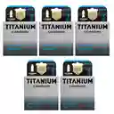 *5 Condones Preservativos Titanium Lubricado Caja X 3 Unidades Paga 4 Caja Y Lleva 5