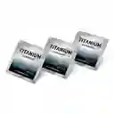 *5 Condones Preservativos Titanium Retardante Caja X 3 Unidades Paga 4 Caja Y Lleva 5