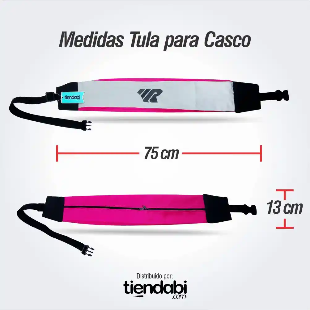 Tula Porta Casco Forro Reflectivo Semi Impermeable Fucsia