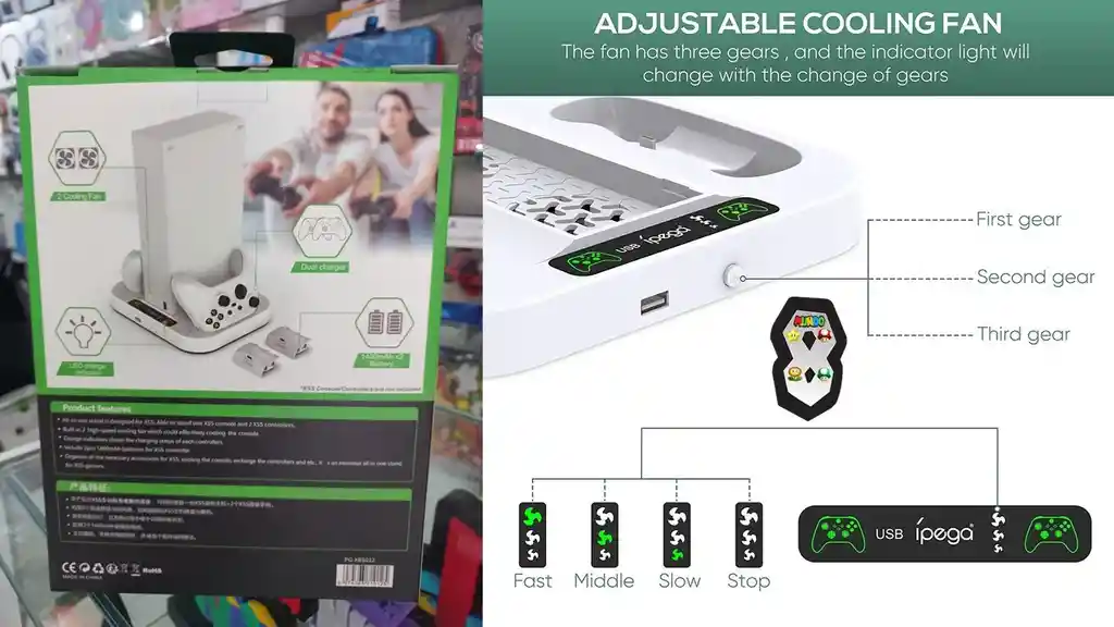 Base Refrigerante Y Cargar Controles Xbox Series