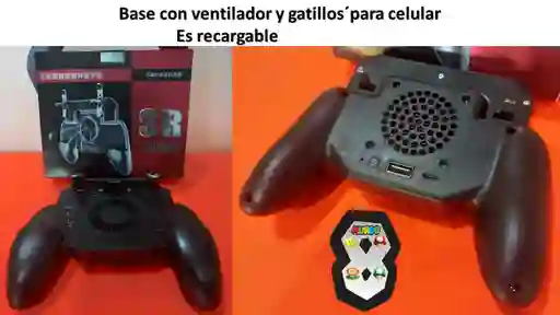 Base Gamer Para Telefono Celular Con Ventilador Recargable